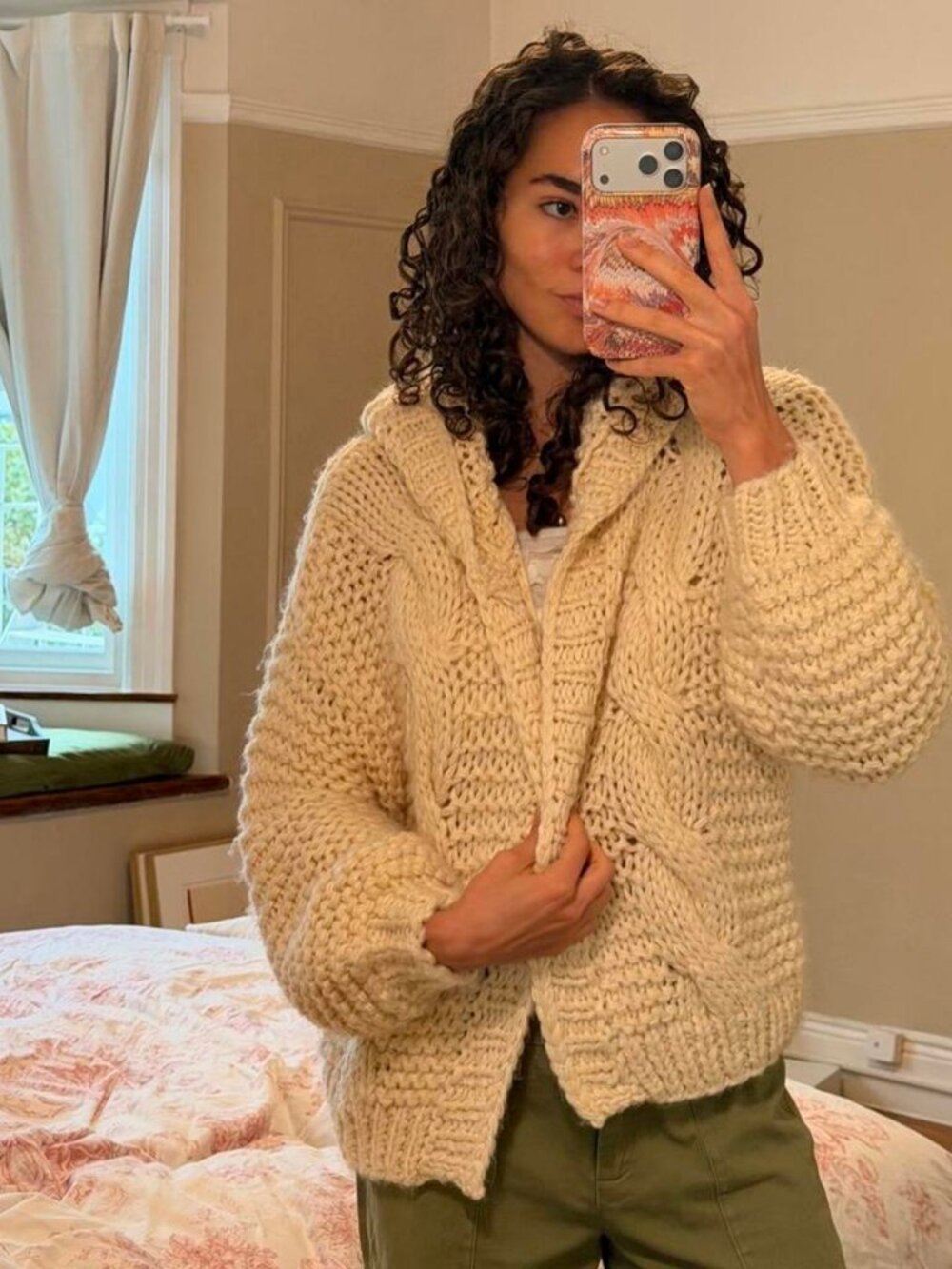 The coziest sweater cardigan jacket!! Ivory knit